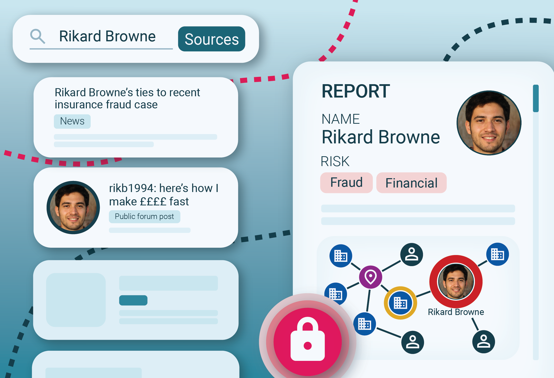 Insurance fraud page illustrations - case studies