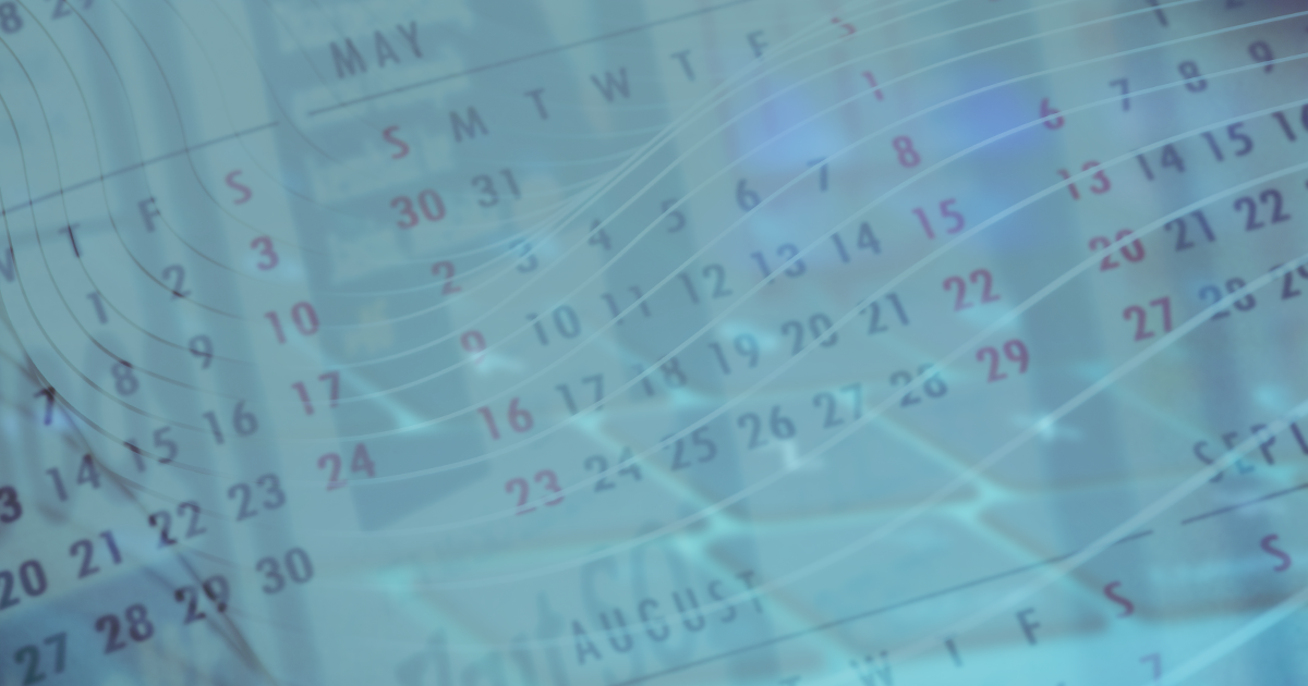 A calendar below an image of a laptop keyboard